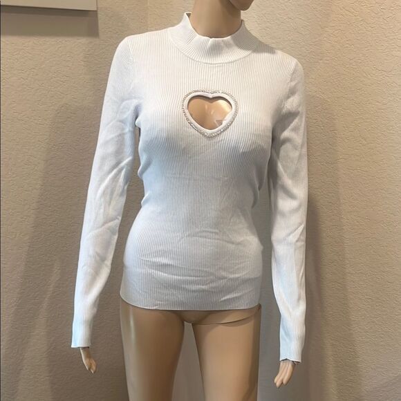 Guess Blue Fitted Sweatshirt with Mandarin Collar - Picture 1 of 6